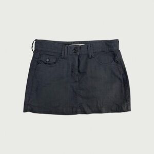 Vintage French Connection Waxed Mini Skirt